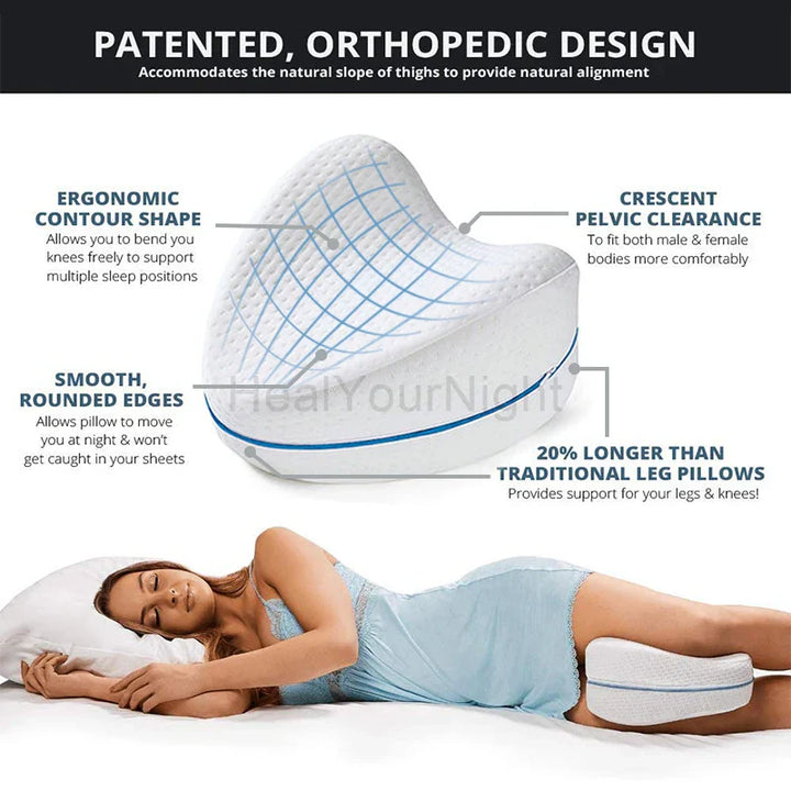 Orthopaedic Memory Foam Leg Cushion - ComfortFoam-White-State of Style