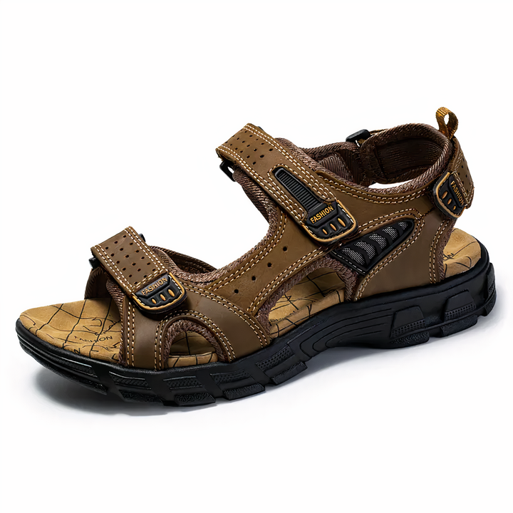 Orthopaedic Men's Sandals - Jules-Dark brown-7-State of Style