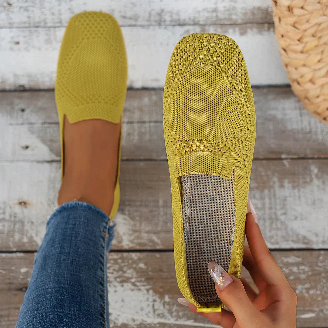 Orthopaedic Non-Slip Flat Shoes - Isabella-Yellow-3.0-State of Style