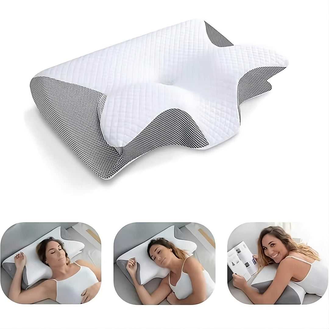 Orthopaedic Pillow - DreamAlign-White Gray-State of Style