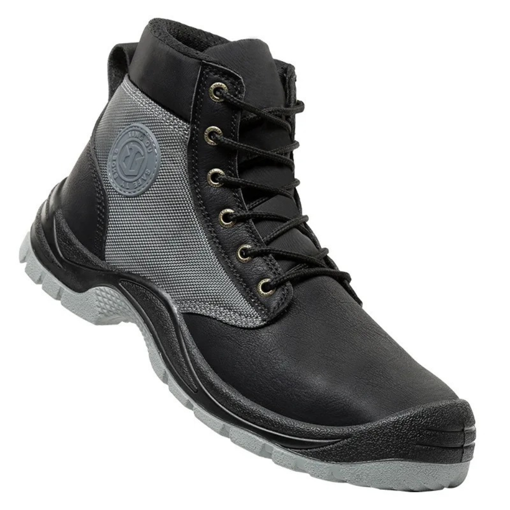 Orthopaedic Safety Boots with Steel Toe - SafeStep Pro-6-Black-State of Style
