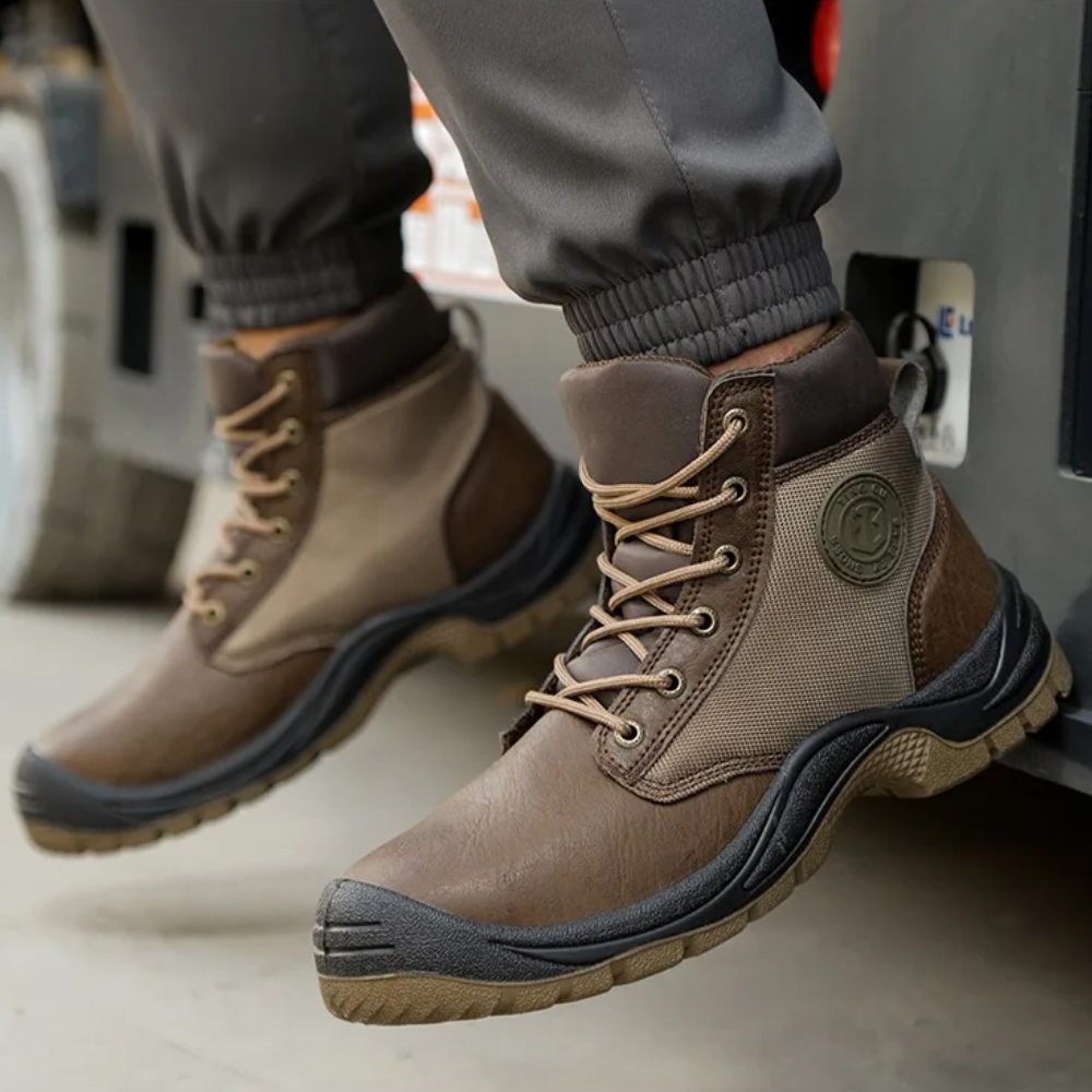 Orthopaedic Safety Boots with Steel Toe - SafeStep Pro-6-Brown-State of Style