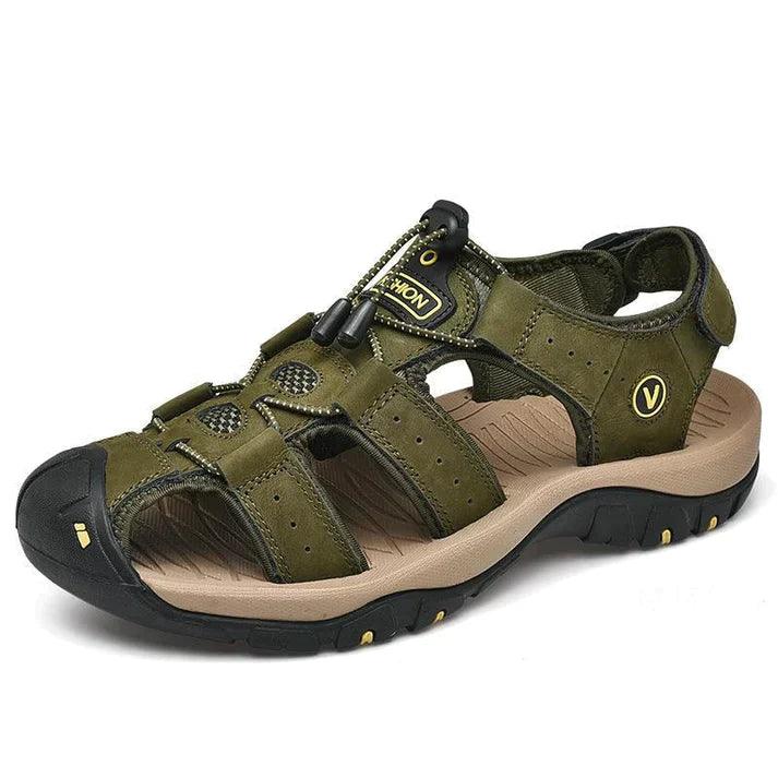 Orthopaedic Sandals for Men – Victor-Olive green-5-State of Style