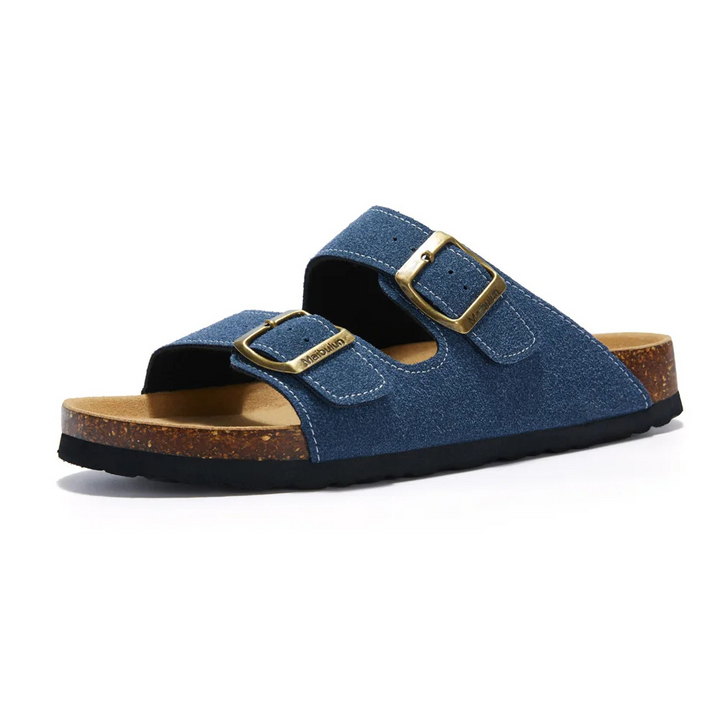 Orthopaedic Sandals with Cork Footbed | Superior Support-Blue-3.0-State of Style