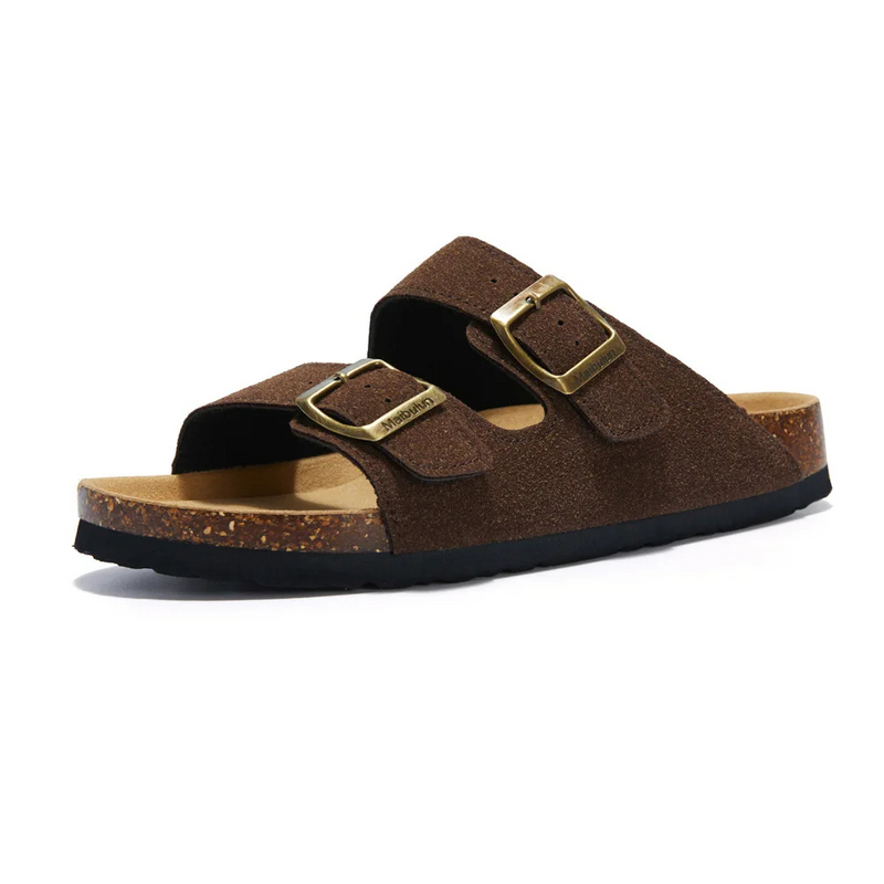 Orthopaedic Sandals with Cork Footbed | Superior Support-Brown-3.0-State of Style