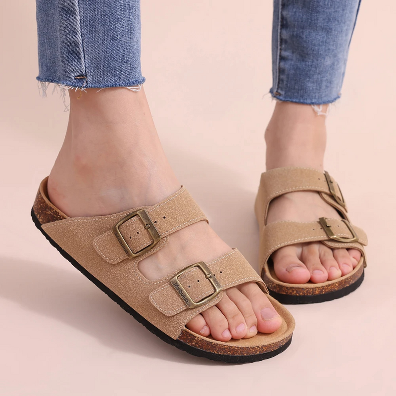 Orthopaedic Sandals with Cork Footbed | Superior Support-Brown-3.0-State of Style