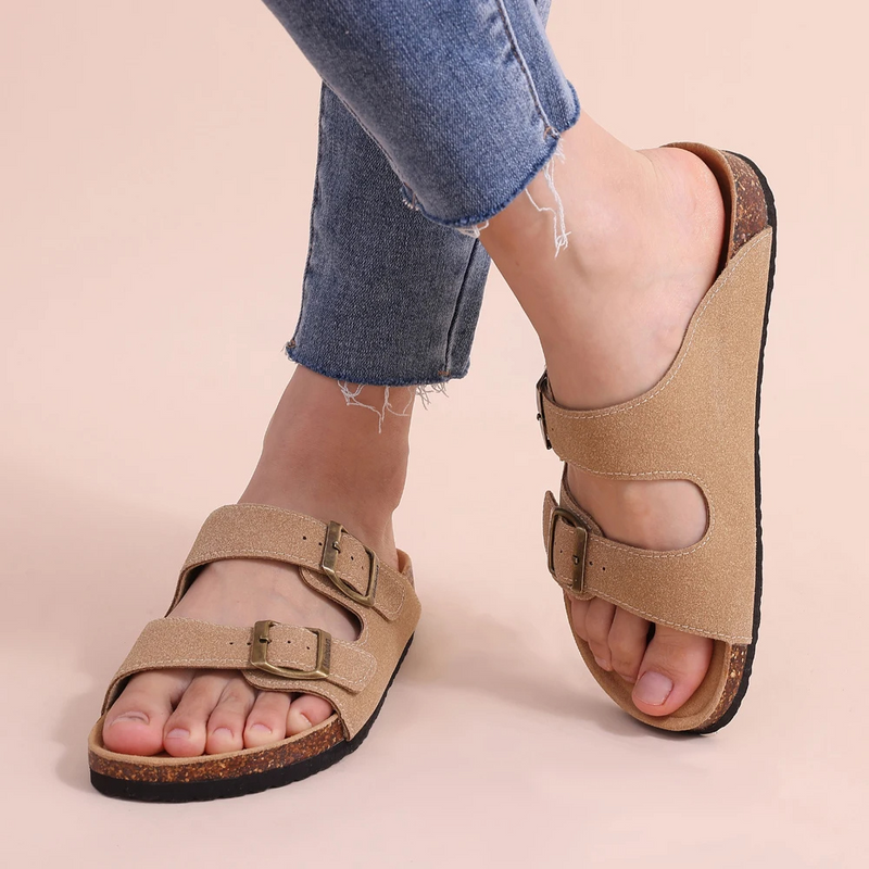 Orthopaedic Sandals with Cork Footbed | Superior Support-Brown-3.0-State of Style