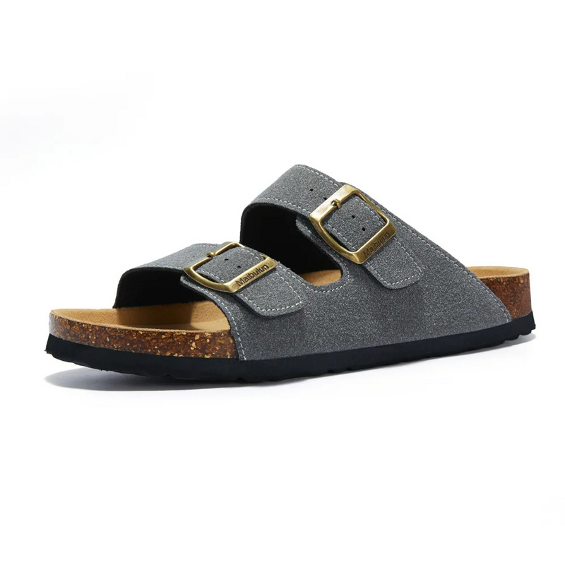 Orthopaedic Sandals with Cork Footbed | Superior Support-Grey-3.0-State of Style