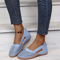 Orthopaedic Slip-ons with Cut-outs - Lena-Blue-4.5-State of Style