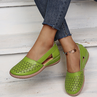 Orthopaedic Slip-ons with Cut-outs - Lena-Green-4.5-State of Style