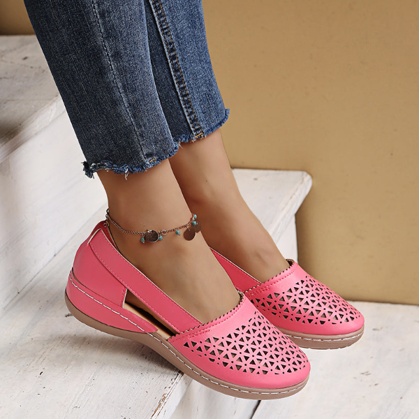 Orthopaedic Slip-ons with Cut-outs - Lena-Pink-4.5-State of Style