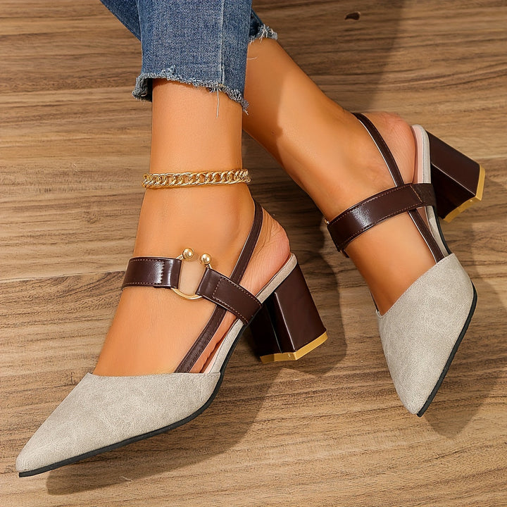 Orthopaedic Stylish Heels – Gabrielle-Grey white-3-State of Style