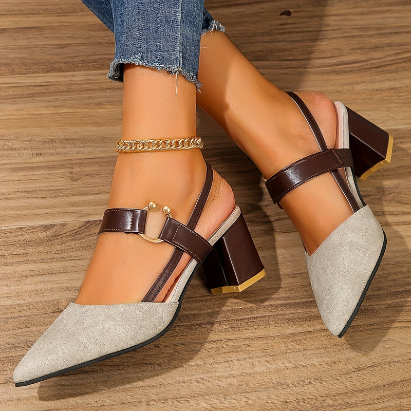 Orthopaedic Stylish Heels – Gabrielle-Grey white-3-State of Style