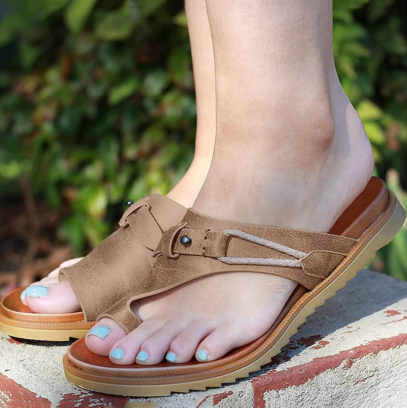 Orthopaedic summer sandals with open toe area – Ziva-Gray-3-State of Style