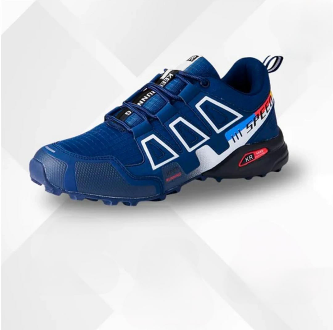 Orthopaedic trekking and hiking shoes - Alpena-Black-Blue-3-State of Style