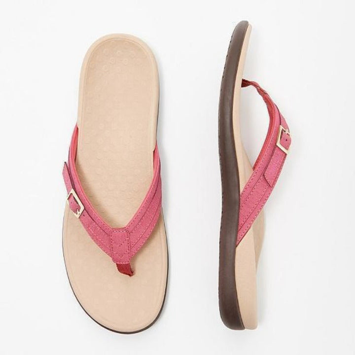 Orthopaedic Women's Flip-Flops – Mira-Pink-3-State of Style