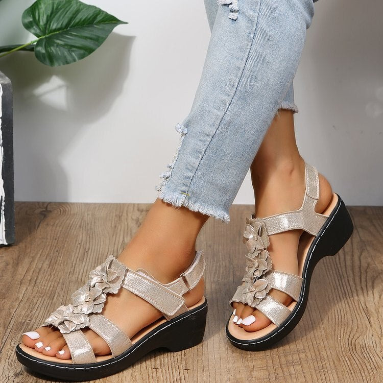 Orthopaedic women's sandals in summer style - Moana-Yellow-3-State of Style