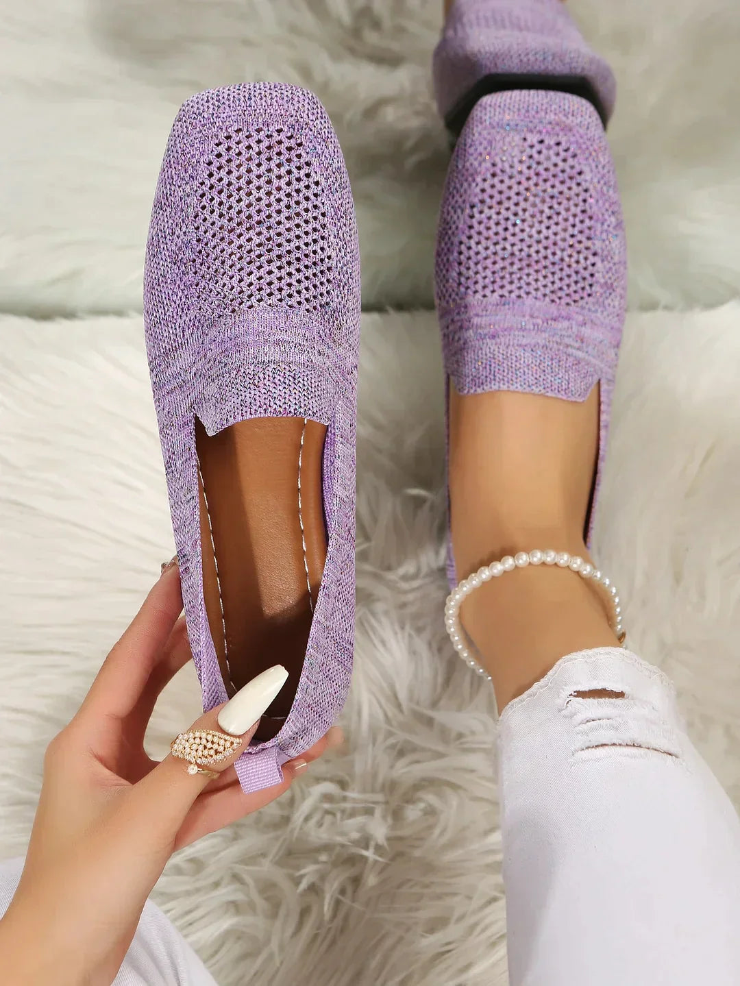 Orthopedic Anti-Slip Flat Shoes - Isabella-Purple-35-State of Style