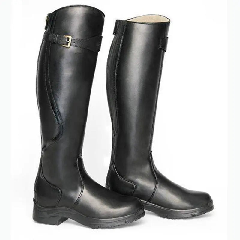 Orthopedic Boots with Buckle Details - Elara-Dark Brown-5-State of Style