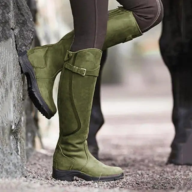 Orthopedic Boots with Buckle Details - Elara-Green-5-State of Style