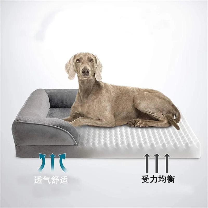 Orthopedic Comfort Dog Bed Grey - Max-70x58x18cm-State of Style
