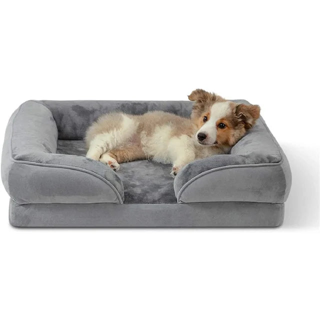 Orthopedic Comfort Dog Bed Grey - Max-70x58x18cm-State of Style