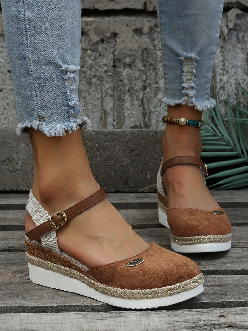 Orthopedic Fashionable Brown Espadrilles - Livia-Brown-36-State of Style