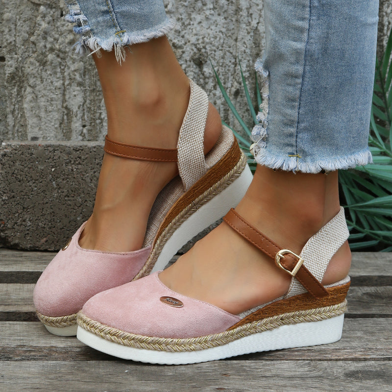 Orthopedic Fashionable Brown Espadrilles - Livia-Pink-36-State of Style