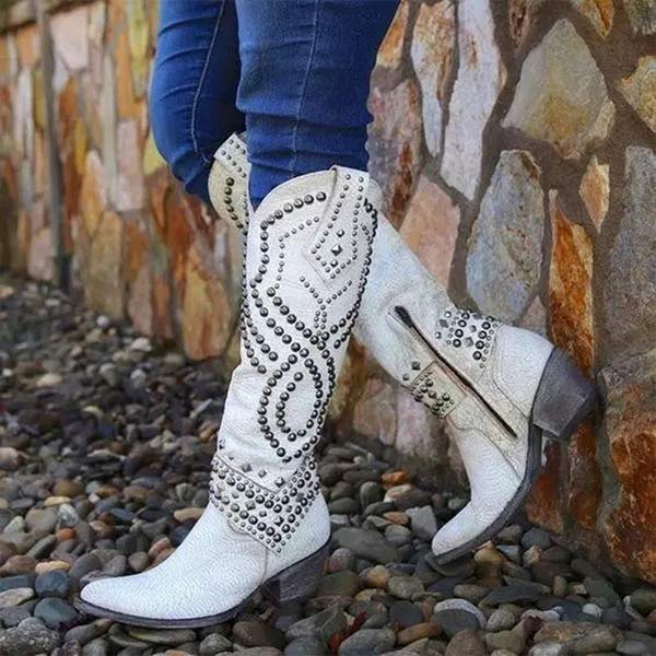 Orthopedic High Boots for Women - Selena-White-3-State of Style