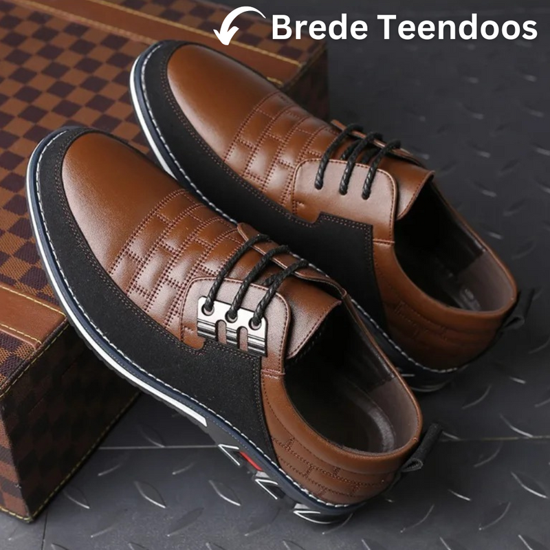 Orthopedic Leather Men's Shoes - GentleStep-Black-6-State of Style