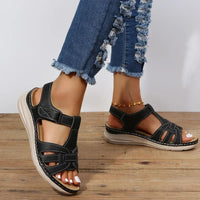 Orthopedic leather sandals for women – Emilia-Brown-3-State of Style