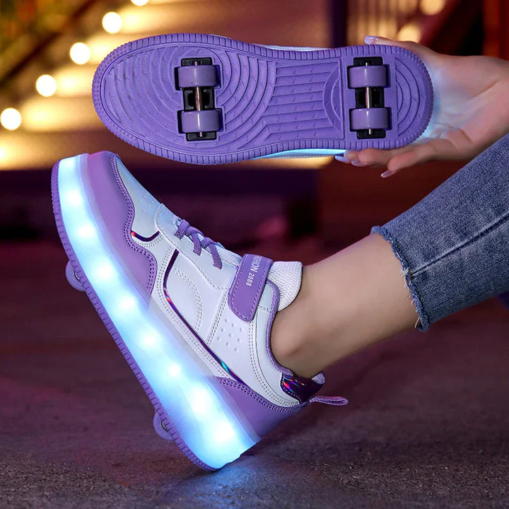 Orthopedic LED Roller Sneakers - Zoe-Pink-29-State of Style