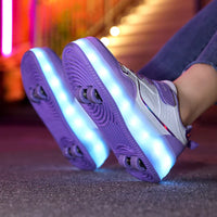 Orthopedic LED Roller Sneakers - Zoe-Pink-29-State of Style
