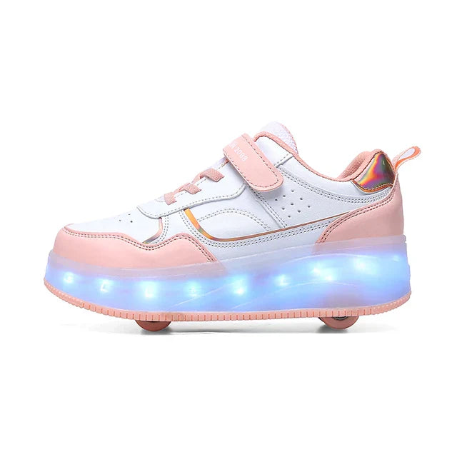 Orthopedic LED Roller Sneakers - Zoe-Pink-29-State of Style