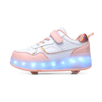 Orthopedic LED Roller Sneakers - Zoe-Pink-29-State of Style