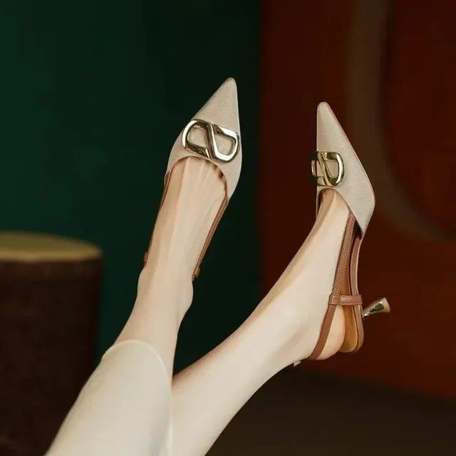 Orthopedic Lichtgewicht Abrikooskleurige Pumps - Olivia-Beige 2-34-State of Style