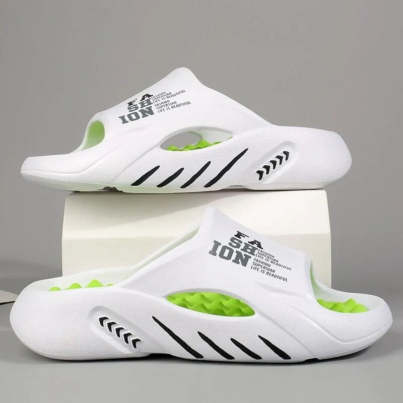 Orthopedic Massage Slippers | Pain Relief | Arch Support-Black Orange-3.5-State of Style