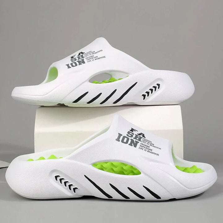 Orthopedic Massage Slippers | Pain Relief | Arch Support-Black Orange-3.5-State of Style