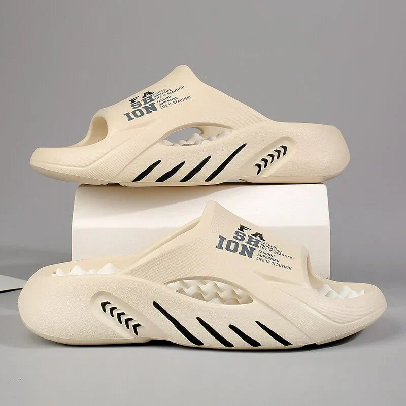 Orthopedic Massage Slippers | Pain Relief | Arch Support-Black Orange-3.5-State of Style