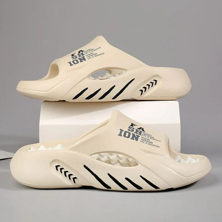 Orthopedic Massage Slippers | Pain Relief | Arch Support-Black Orange-3.5-State of Style