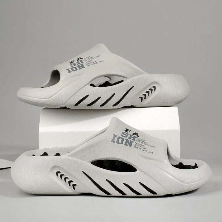 Orthopedic Massage Slippers | Pain Relief | Arch Support-Black Orange-3.5-State of Style