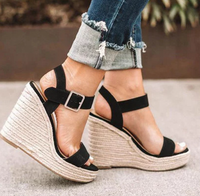 Orthopedic Wedge Heels | Comfortable & Stylish-Black-6-State of Style