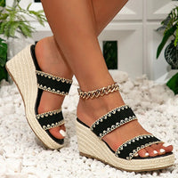 Orthopedic Women's Summer Sandals with Support Heel - Léanne-Black-3-State of Style