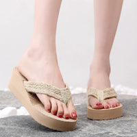 Orthopedische Beige Sleehak Slippers - Sofia-36-State of Style