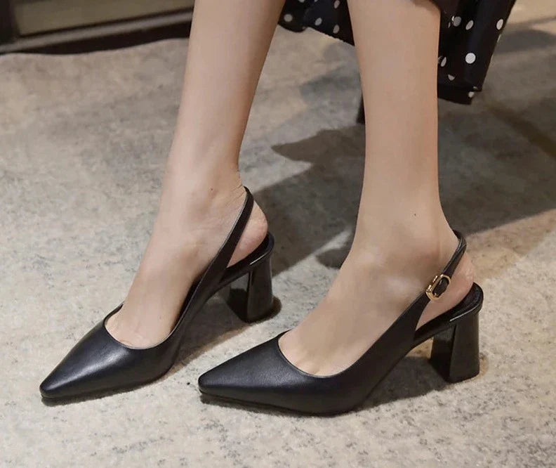 Orthopedische Beige Slingback Hakken - Lisa-Beige-4.5-State of Style