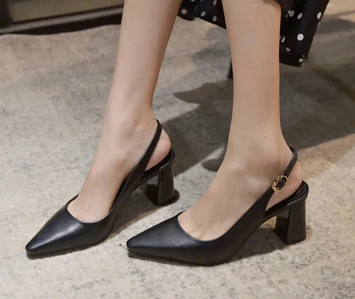 Orthopedische Beige Slingback Hakken - Lisa-Beige-4.5-State of Style