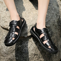 Orthopedische Donkerbruine Leren Sandalen - Thomas-Donkerbruin-CN39(EU39.5)-State of Style