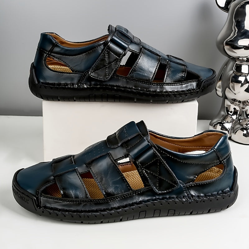 Orthopedische Donkerbruine Leren Sandalen - Thomas-Donkerbruin-CN39(EU39.5)-State of Style