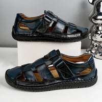 Orthopedische Donkerbruine Leren Sandalen - Thomas-Donkerbruin-CN39(EU39.5)-State of Style