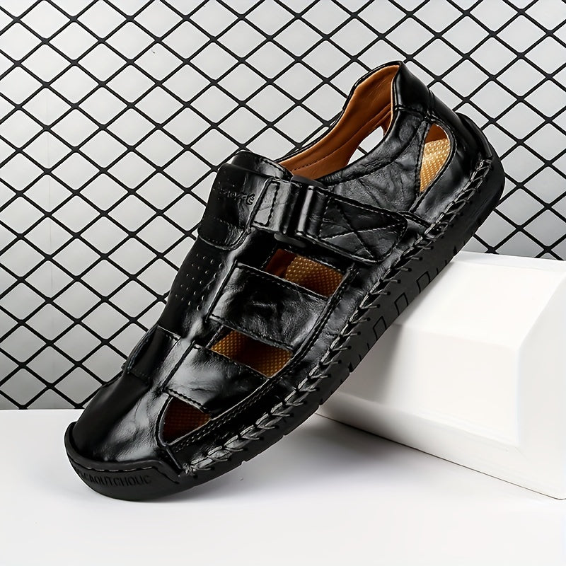 Orthopedische Donkerbruine Leren Sandalen - Thomas-Donkerbruin-CN39(EU39.5)-State of Style